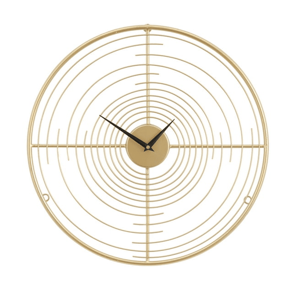 DecMode 20" Gold Metal Open Frame Swirl Wall Clock EasyOptionXY LLC