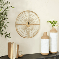 DecMode 20" Gold Metal Open Frame Swirl Wall Clock EasyOptionXY LLC
