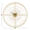 DecMode 20" Gold Metal Open Frame Swirl Wall Clock EasyOptionXY LLC