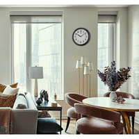 Seiko 12" Yori Wall Clock, Classic Round Analog, Quartz, Metallic Black, QXA787KLH EasyOptionXY LLC