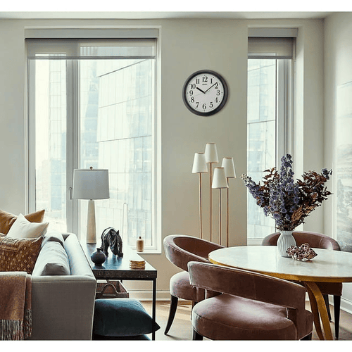 Seiko 12" Yori Wall Clock, Classic Round Analog, Quartz, Metallic Black, QXA787KLH EasyOptionXY LLC