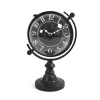 Zentique PC083 7.25 x 11.75 x 6.75 in. Iron Clock&#44; Black&#44; White EasyOptionXY LLC