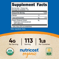Nutricost Organic Shatavari Powder 1 LB - Non-GMO, Gluten Free Supplement EasyOptionXY LLC
