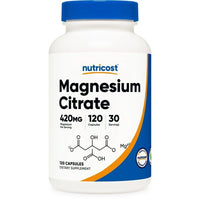Nutricost Magnesium Citrate Supplement 420mg, 30 Servings (120 Vegetarian Capsules) EasyOptionXY LLC