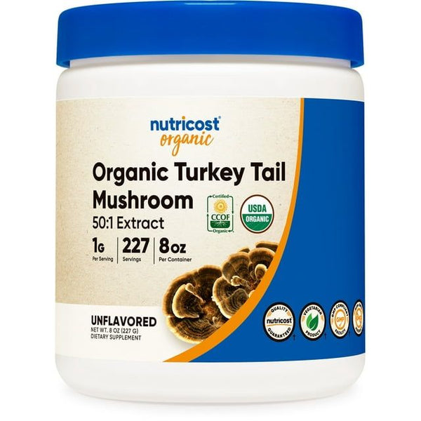 Nutricost Organic Turkey Tail Mushroom Powder 8 oz, 50:1 Extract, Supplement EasyOptionXY LLC