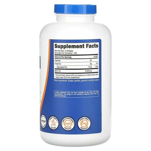 Nutricost MCT Oil Softgels 1000mg, (3,000mg Serv) - Gluten Free & Non-GMO Supplement EasyOptionXY LLC