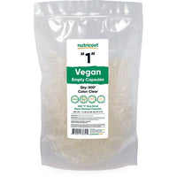 Nutricost Empty Capsules Size 1 Vegan - 500 Clear Empty Plant-Based Capsules - Kosher Certified, Halal Certified, Non-GMO, Soy Free, Gluten Free, Vegetarian EasyOptionXY LLC