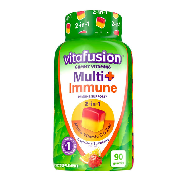 Vitafusion Multi+ Immune Support 2-in-1 Benefits Vitamin C; Zinc; Multivitamins; 90 Count EasyOptionXY LLC