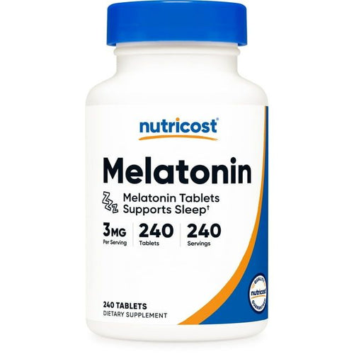 Nutricost Melatonin 3mg, 240 Tablets - 3mg Per Serving, Non-GMO, Gluten Free Supplement EasyOptionXY LLC