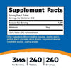 Nutricost Melatonin 3mg, 240 Tablets - 3mg Per Serving, Non-GMO, Gluten Free Supplement EasyOptionXY LLC