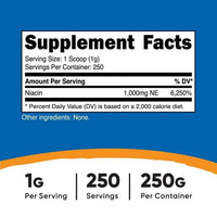 Nutricost Niacin (Vitamin B3) Powder 250 Grams - 1G Per Serving EasyOptionXY LLC