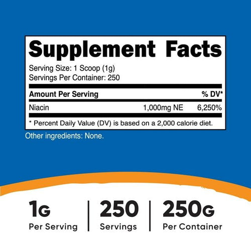 Nutricost Niacin (Vitamin B3) Powder 250 Grams - 1G Per Serving EasyOptionXY LLC