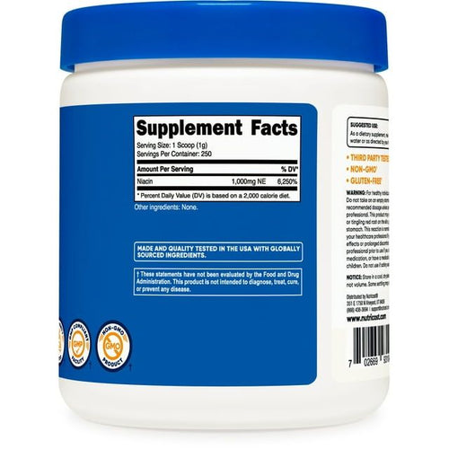Nutricost Niacin (Vitamin B3) Powder 250 Grams - 1G Per Serving EasyOptionXY LLC