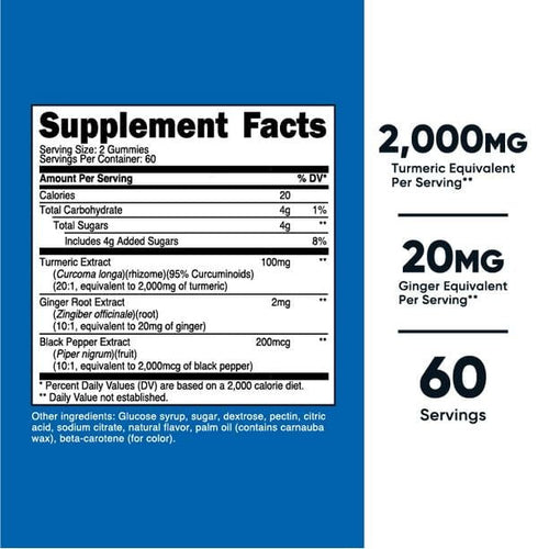 Nutricost Turmeric Gummies (120 Gummies) Supplement, 60 Servings EasyOptionXY LLC