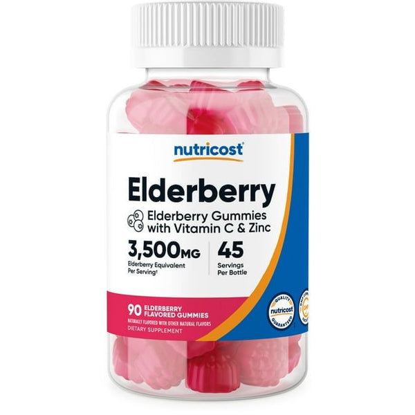 Nutricost Elderberry, 90 Gummies - with Vitamin C and Zinc - Gluten Free Supplement EasyOptionXY LLC