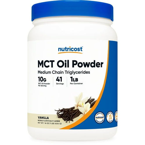 Nutricost Premium MCT Oil Powder (1 lb, Vanilla) - Non-GMO Supplement EasyOptionXY LLC