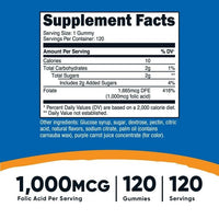 Nutricost Folic Acid (Vitamin B9) Vegetarian Gummies (120 Gummies / 1 mg Folic Acid Per Serving) | Folic Acid Supplement for Men & Women EasyOptionXY LLC