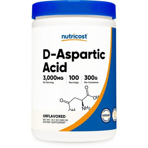 Nutricost D-Aspartic Acid (DAA) Powder 300 Grams - Health Supplement EasyOptionXY LLC