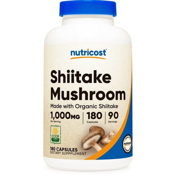Nutricost Shiitake Mushroom Supplement Capsules 1000mg, 90 Servings EasyOptionXY LLC