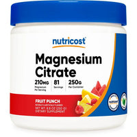 Nutricost Magnesium Citrate Powder (Fruit Punch, 250 Grams) - Non-GMO Supplement EasyOptionXY LLC