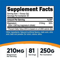Nutricost Magnesium Citrate Powder (Fruit Punch, 250 Grams) - Non-GMO Supplement EasyOptionXY LLC