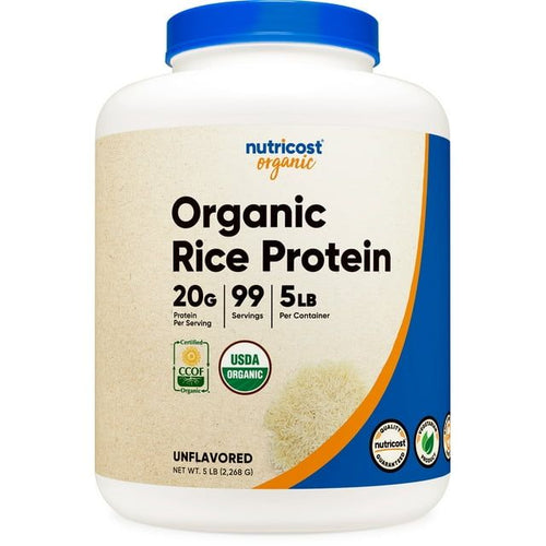 Nutricost Organic Rice Protein Powder 5lbs (Unflavored) - Non-GMO Supplement EasyOptionXY LLC