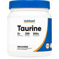 Nutricost Taurine Supplement Powder 500 Grams, 250 Servings EasyOptionXY LLC