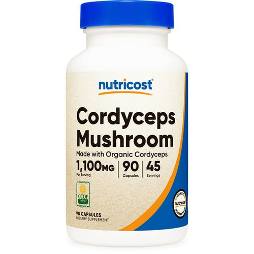 Nutricost Cordyceps Mushroom Capsules 1100mg, 45 Serv - Organic Supplement EasyOptionXY LLC