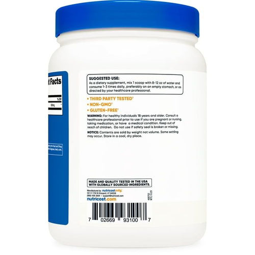 Nutricost Pure GABA 500G Supplement Powder (Gamma Aminobutyric Acid) (500 Grams/1.1 Pounds) EasyOptionXY LLC