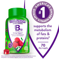 Vitafusion Vitamin B12 Gummy Vitamins; Raspberry Flavored; 140 Count EasyOptionXY LLC