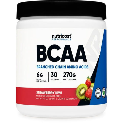 Nutricost BCAA Powder- 2:1:1 - (Strawberry Kiwi) 30 Servings - Non-GMO Supplement EasyOptionXY LLC