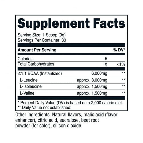 Nutricost BCAA Powder- 2:1:1 - (Strawberry Kiwi) 30 Servings - Non-GMO Supplement EasyOptionXY LLC