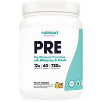 Nutricost Pre-Workout For Women (Peach Mango)- 60 Servings, Supplement EasyOptionXY LLC
