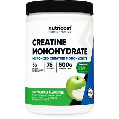 Nutricost Creatine Monohydrate Powder (Green Apple, 500 Gram) - Micronized Creatine Supplement - Vegan, Non-GMO, Gluten Free EasyOptionXY LLC