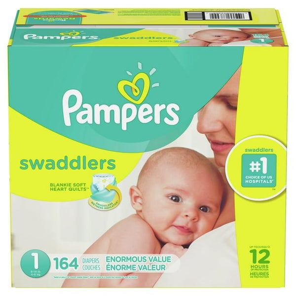 Pampers Swaddlers Hypoallergenic Soft Diapers - Size 1, 164 Count EasyOptionXY LLC
