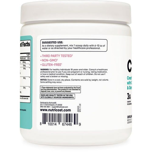 Nutricost Creatine Monohydrate Powder for Women Unflavored Supplement, 100 Servings EasyOptionXY LLC