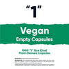 Nutricost Vegan Empty Capsules Size 1 - Clear Empty Plant-Based Capsules (1000ct) - Kosher, Halal, Non-GMO, Soy Free, Gluten-Free, Vegetarian EasyOptionXY LLC