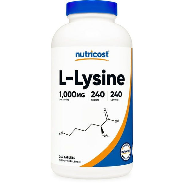 Nutricost L-Lysine 1000mg, 240 Tablets - Gluten Free, Non-GMO, Essential Amino Acid EasyOptionXY LLC