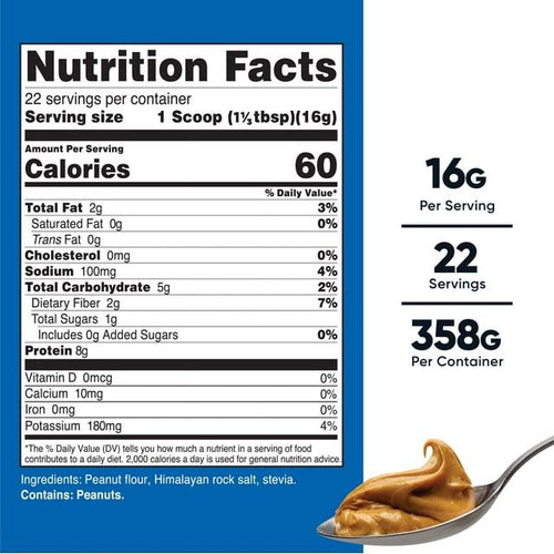 Nutricost Peanut Butter Powder - No Sugar Added (12.6 oz) - Non-GMO Supplement EasyOptionXY LLC
