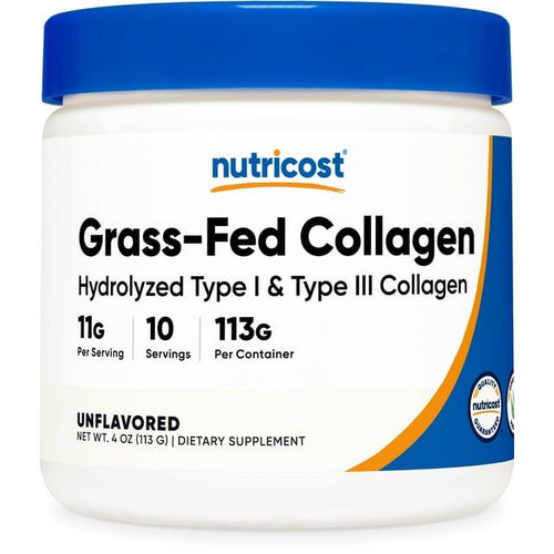 Nutricost Grass-Fed Collagen Powder 4 oz (Unflavored) - Grass Fed and Non-GMO Supplement EasyOptionXY LLC