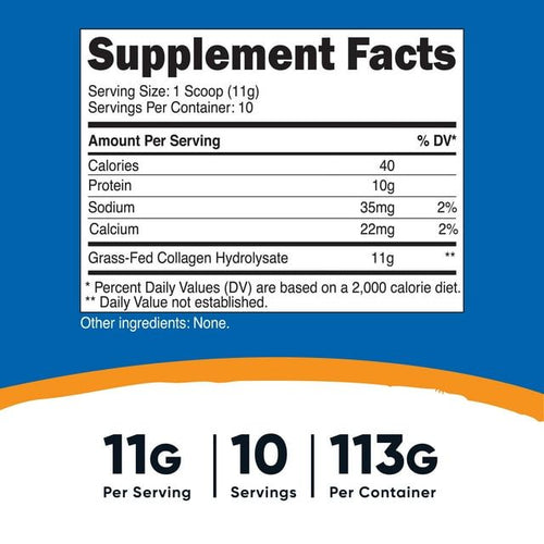 Nutricost Grass-Fed Collagen Powder 4 oz (Unflavored) - Grass Fed and Non-GMO Supplement EasyOptionXY LLC