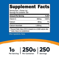 Nutricost Calcium Ascorbate (Vitamin C) Powder, 250g, 250 Serving EasyOptionXY LLC