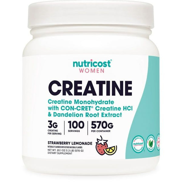 Nutricost Creatine Monohydrate Powder Supplement for Women Strawberry Lemonade, 100 Servings EasyOptionXY LLC