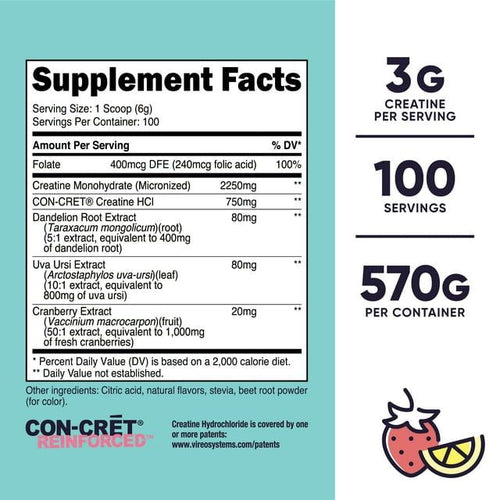 Nutricost Creatine Monohydrate Powder Supplement for Women Strawberry Lemonade, 100 Servings EasyOptionXY LLC