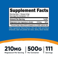 Nutricost Magnesium Citrate Powder (Raspberry Lemonade, 500 Gram) Supplement EasyOptionXY LLC
