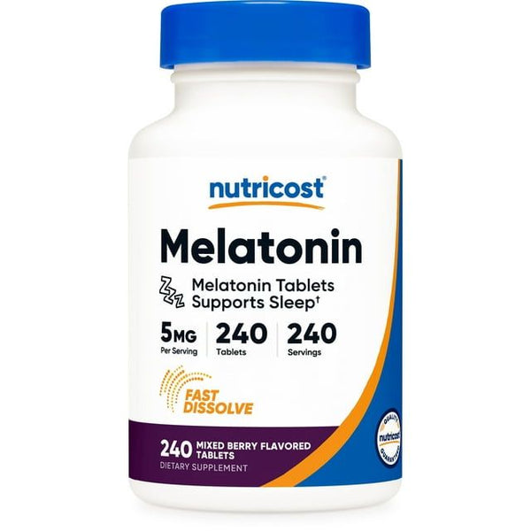 Nutricost Melatonin 5mg, 240 Fast Dissolve Tablets - Non-GMO, Gluten Free Supplement EasyOptionXY LLC