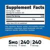 Nutricost Melatonin 5mg, 240 Fast Dissolve Tablets - Non-GMO, Gluten Free Supplement EasyOptionXY LLC
