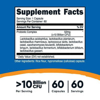 Nutricost Probiotic Complex (10 Billion CFU) 60 Capsules - Supplement EasyOptionXY LLC