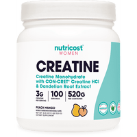 Nutricost Creatine Monohydrate Powder for Women Peach Mango, 100 Servings, Supplement EasyOptionXY LLC