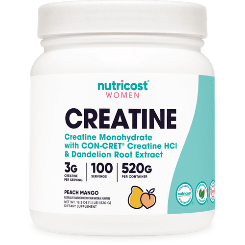 Nutricost Creatine Monohydrate Powder for Women Peach Mango, 100 Servings, Supplement EasyOptionXY LLC